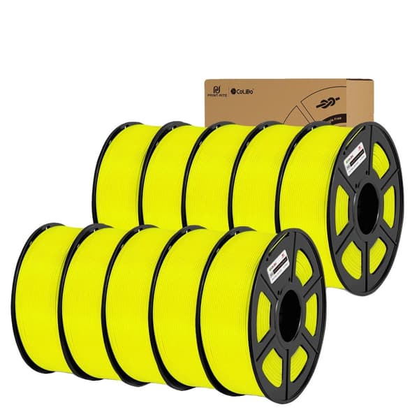 PLA filament, 1,75 mm diameter, 1 kg vægt, solid form,PLA GUL