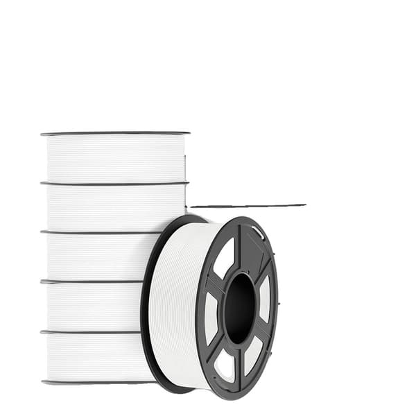 PLA 3D filament, 1,75 mm diameter, 10 stk. sæt, kompatibel med FDM-printere,PLAMT Hvid 10stk