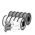 Miniatyrbillede 1 af 2: PLA 3D filament, 1,75 mm diameter, 10 stk. sæt, kompatibel med FDM-printere,PLAMT 5WT 5GY