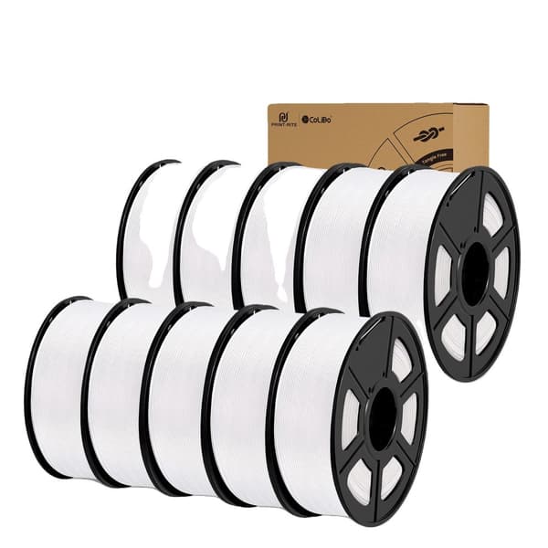 3D-printfilament, 1,75 mm diameter, 10 ruller, kassepakning,PLA PRO 10WT