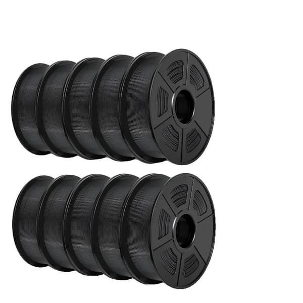 ABS-filament, 1,75 mm diameter, 330 m längd, 10-pack,SVART ABS 10st