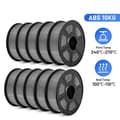 Miniatyrbild 2 av 2: ABS-filament, 1,75 mm diameter, 330 m längd, 10-pack,GRÅ ABS 10st