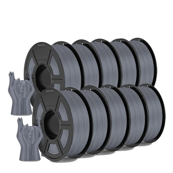 3D-printer filament, 1,75 mm diameter, 1,1 kg vægt, blokkeringsfri drift,HSMPLA 10Grå