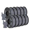 Miniatyrbillede 1 af 2: 3D-printer filament, 1,75 mm diameter, 1,1 kg vægt, blokkeringsfri drift,HSMPLA 10Grå