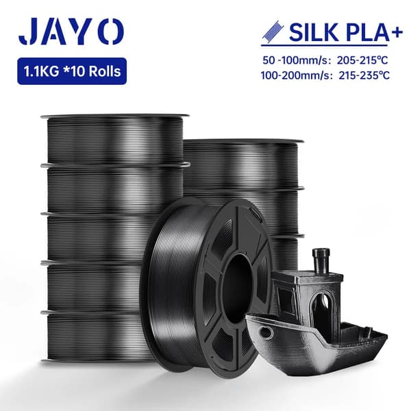 3D Filament, 1,75 MM,SILK PLA Sort