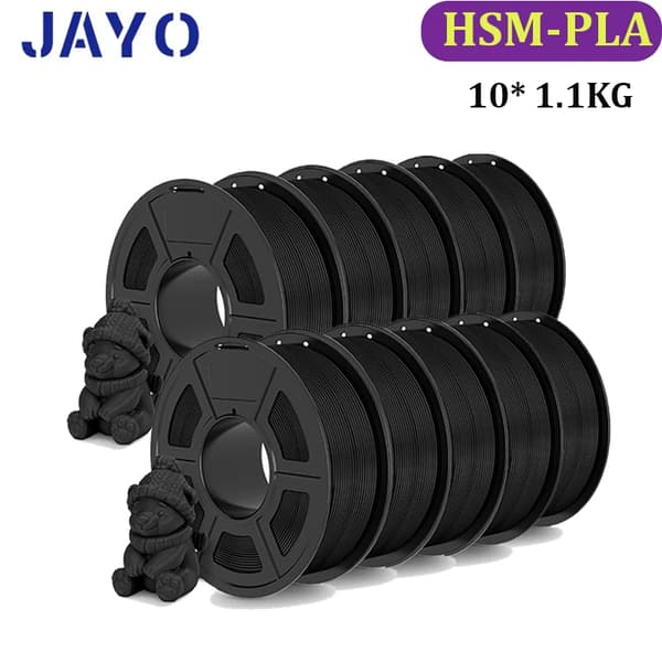 3D-skrivarfilament, 1,75 mm diameter, 1,1 kg vikt, stoppfri drift,HSMPLA 10Svart