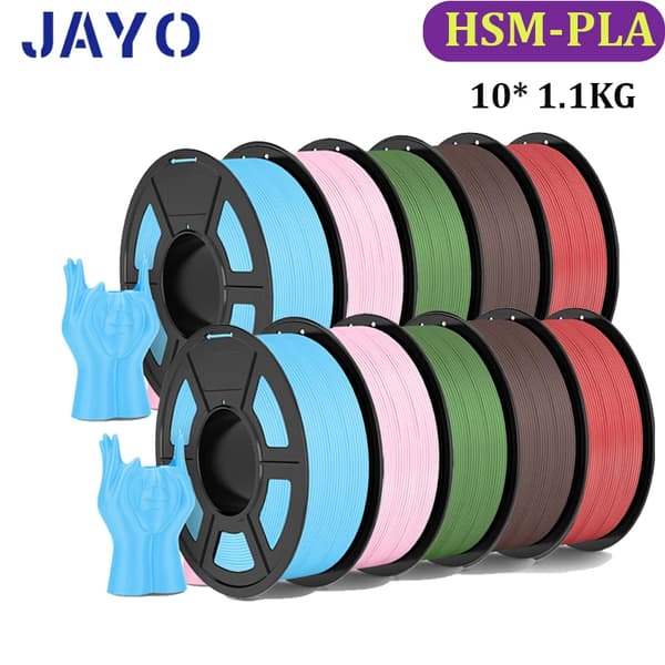 3D-printer filament, 1,75 mm diameter, 1,1 kg vægt, blokkeringsfri drift,HSMPLA 10MIX03