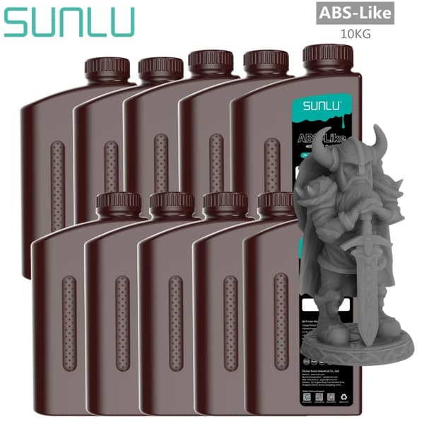 3D -udskrivningsharpiks, 10 kg, UV -hærdningsbølgelængde 405 nm,ABSL 10KG Mørk Grå
