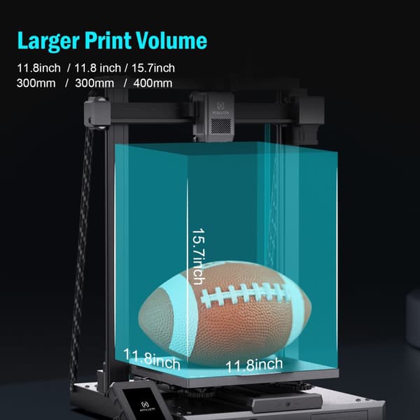 3D-printer, automatisk nivellering, 300x300x400 mm printstørrelse