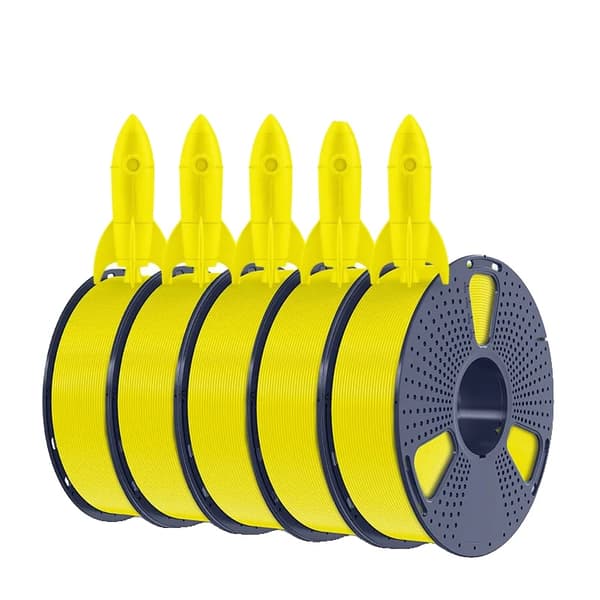 PLA-filament, solid form, 1 kg per rulle, hög hastighetsutskrift,HS-PLA  gul