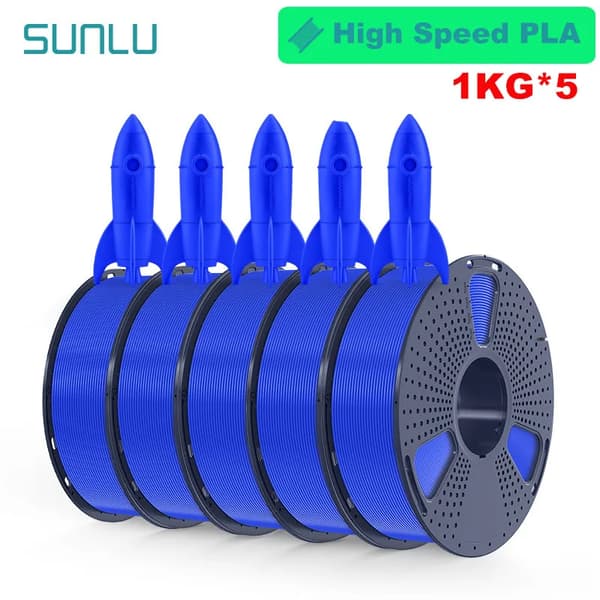 PLA Filament, Fast Form, 1KG pr. Rulle, Højhastighedsprintning,HS-PLA blå