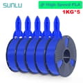 Miniatyrbillede 2 af 2: PLA Filament, Fast Form, 1KG pr. Rulle, Højhastighedsprintning,HS-PLA blå