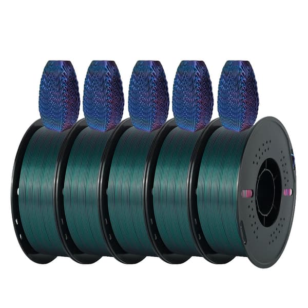 3D-printer filament, 5KG multicolor silk PLA, 1,75 mm diameter, uden bobler,5KG Rød-grøn-blå