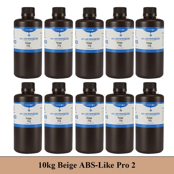 ABS-lignende harpiks, forlængelse ved brud 20-30%, bøjningsstyrke 50-60 MPa, densitet 1,05-1,25 g/cm³,10kg Beige