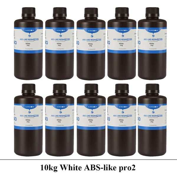 ABS-lignende harpiks, forlængelse ved brud 20-30%, bøjningsstyrke 50-60 MPa, densitet 1,05-1,25 g/cm³,10kg Hvid