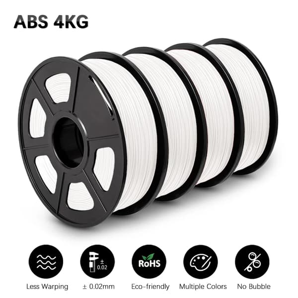 ABS-filament, diameter 1,75 mm, utskriftstemperatur 250-260℃, inga bubblor,ABS 4WT