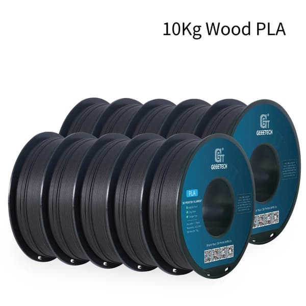 Wood PLA filament, 1,75 mm diameter, 1 kg nettovægt, egnet til FDM 3D-printere,Træ Ebony