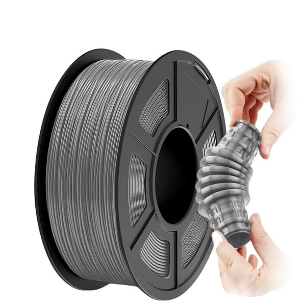 TPU-filament, 1,75 mm diameter, 1 kg vikt, flexibelt material,GRÅ