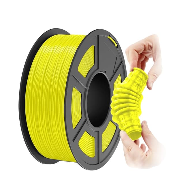 TPU Filament, 1,75 mm Diameter, 1 kg Vægt, Fleksibelt Materiale,GUL