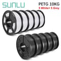 Miniatyrbild 2 av 2: 3D Filament, Vikt 10KG, Tråddiameter 1,75mm,PETG 5WT 5GY