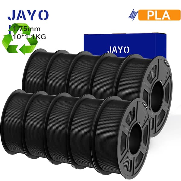 3D-printer filament, 1,75 mm diameter, 1260 g nettovægt, holdbart materiale,PLA 10BK