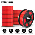 Miniatyrbild 2 av 2: 3D Filament, Vikt 10KG, Tråddiameter 1,75mm,PETG röd