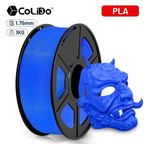 3D-printer filament, 1,75 mm diameter, PLA-material, forskellige farver,BLÅ
