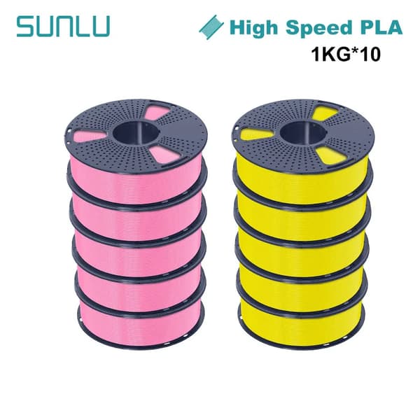 Højhastigheds PLA Filament, 1,75 mm Diameter, 180-190℃ Printtemperatur, 100% Zero Bubble,HS-PLA GUL PK