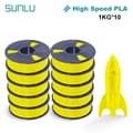Miniatyrbillede 2 af 2: Højhastigheds PLA Filament, 1,75 mm Diameter, 180-190℃ Printtemperatur, 100% Zero Bubble,HS-PLA Gul