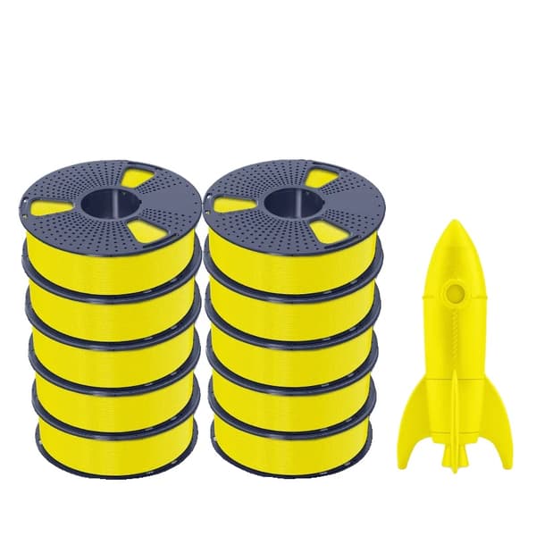 Højhastigheds PLA Filament, 1,75 mm Diameter, 180-190℃ Printtemperatur, 100% Zero Bubble,HS-PLA Gul