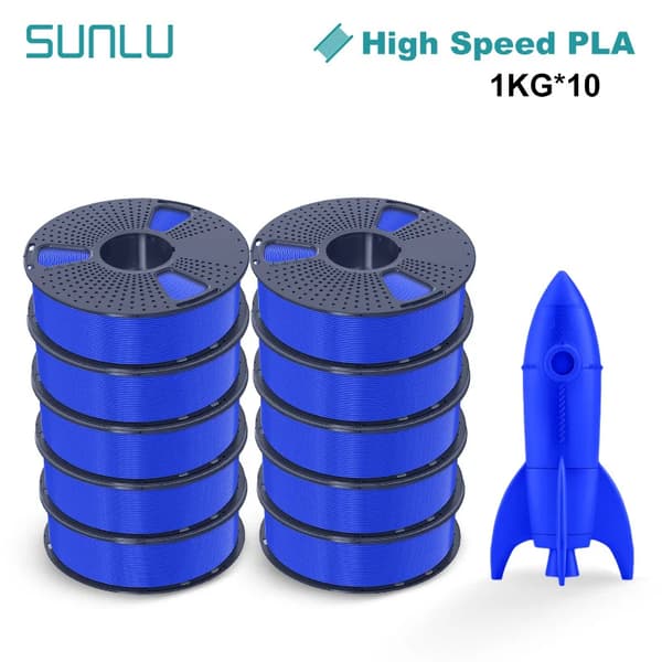 Højhastigheds PLA Filament, 1,75 mm Diameter, 180-190℃ Printtemperatur, 100% Zero Bubble,HS-PLA Blå