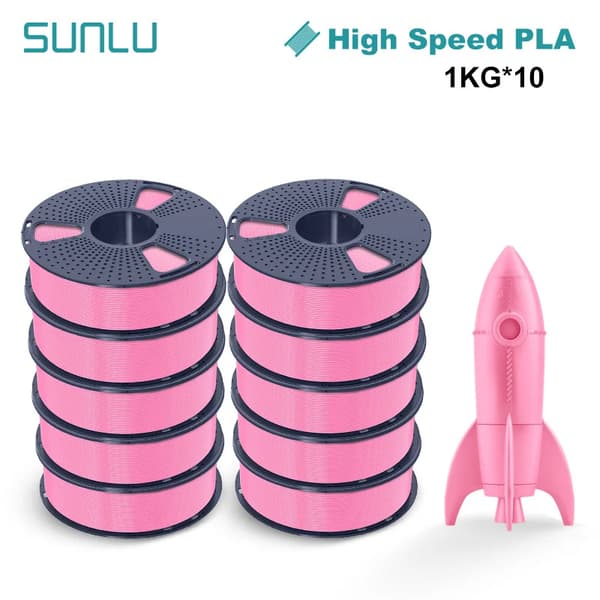 Hög hastighet PLA-filament, 1,75 mm diameter, 180-190℃ utskriftstemperatur, 100% utan bubblor,HS-PLA Rosa