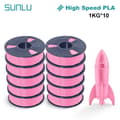 Miniatyrbild 2 av 2: Hög hastighet PLA-filament, 1,75 mm diameter, 180-190℃ utskriftstemperatur, 100% utan bubblor,HS-PLA Rosa