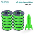 Miniatyrbild 2 av 2: Hög hastighet PLA-filament, 1,75 mm diameter, 180-190℃ utskriftstemperatur, 100% utan bubblor,HS-PLA Grön