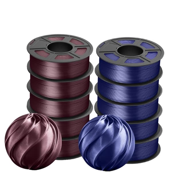 3D-printer filament, 1,75 mm diameter, 10 ruller, boblefri,TPUSILK 5BD 5DB