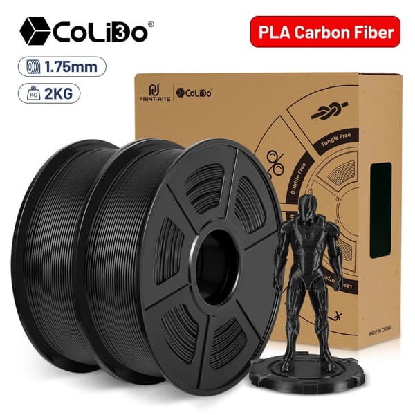 PLA Carbon Fiber, 1,75 mm Diameter, Fast Form, Holdbart Material,2 STK
