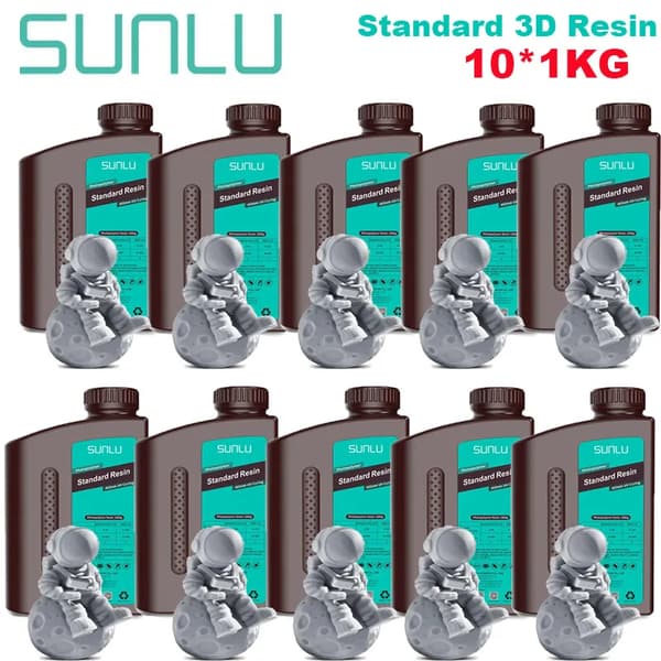 Standard Harpiks, 10KG Væske, Kompatibel med LCD-printere, Lav Viskositet,10KG Grå