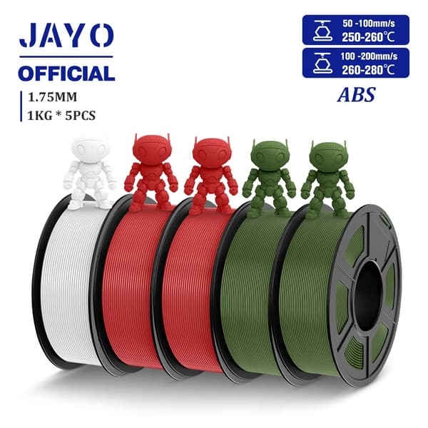 ABS-filamentti, 1,75 mm halkaisija, 1 kg per rulla, 5 rullaa,ABS WT2RD2OG