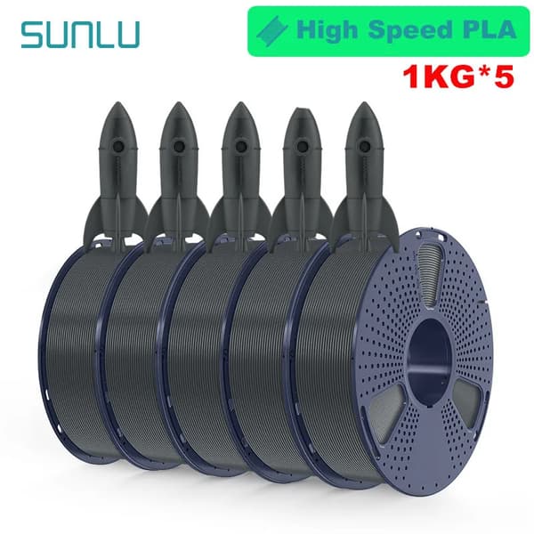 PLA Filament, Fast Form, 1KG pr. Rulle, Højhastighedsprintning,HS-PLA grå