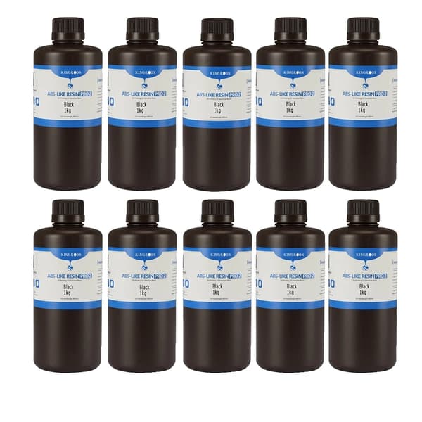 ABS-lignende harpiks, forlængelse ved brud 20-30%, bøjningsstyrke 50-60 MPa, densitet 1,05-1,25 g/cm³,10kg Sort