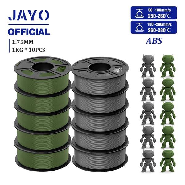 ABS-filament, 1,75 mm, slagbeständigt, kompatibelt med 99 % av FDM 3D-skrivare,ABS 5OG 5GY