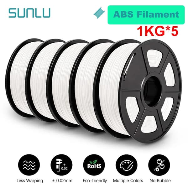3D Filament, 1,75 mm, Miljøvenlig, 1 KG,ABS hvid