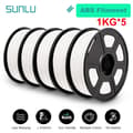 Miniatyrbillede 2 af 2: 3D Filament, 1,75 mm, Miljøvenlig, 1 KG,ABS hvid