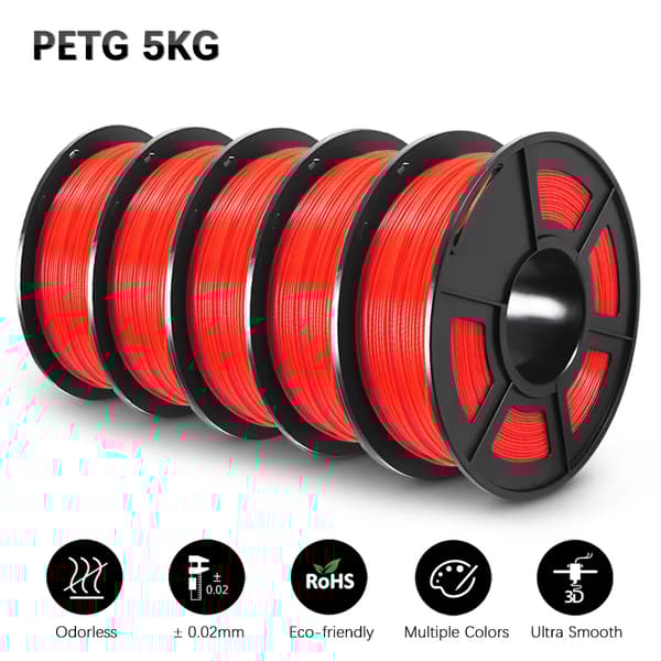 3D Filament, 1,75 mm, ympäristöystävällinen, 1 kg,PETG punainen