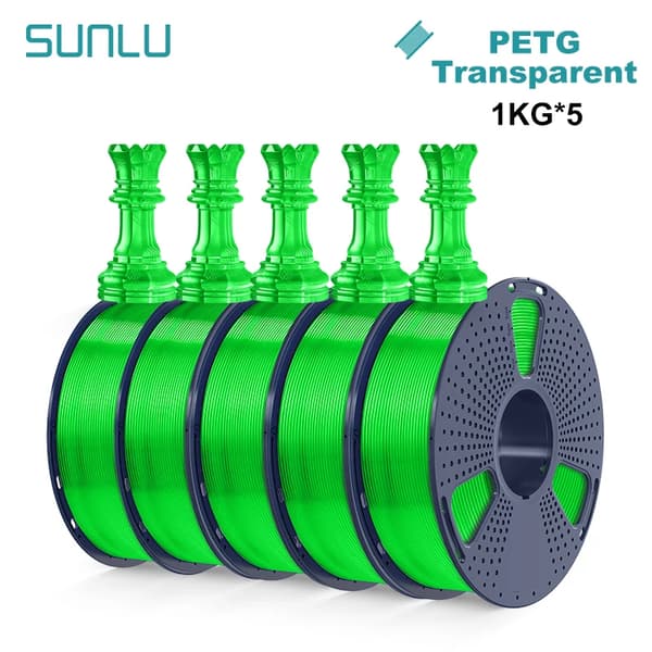 3D Filament, 1,75 mm, Miljøvenlig, 1 KG,PETG Klar grøn