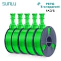 Miniatyrbillede 2 af 2: 3D Filament, 1,75 mm, Miljøvenlig, 1 KG,PETG Klar grøn