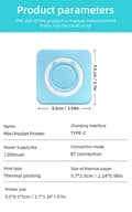 Pikkukuva 9 / 9: OBOSOE Mini Thermal Printer – Kannettava tarratulostin ja tulostin kotiin ja toimistoon