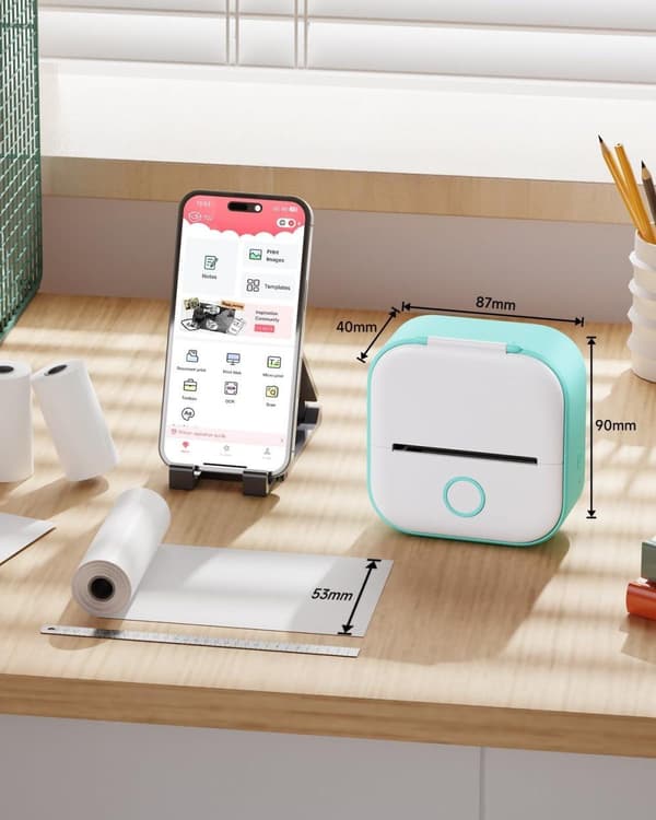 OBOSOE Mini Printer T02 – Langaton lämpötulostin ja tarratulostin iOS:lle ja Androidille