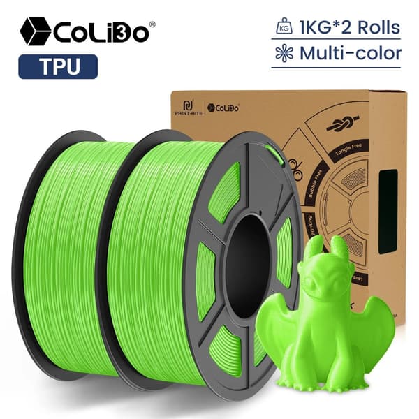 3D Filament, 2KG, 1,75mm Diameter,TPU-GRØN