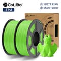 Miniatyrbillede 2 af 2: 3D Filament, 2KG, 1,75mm Diameter,TPU-GRØN